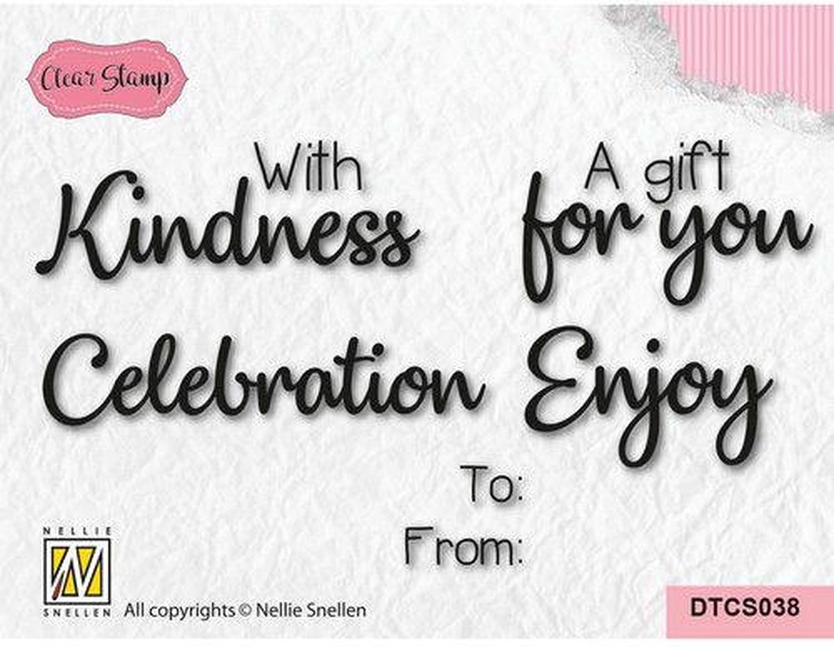 Clear stamps Tekst, With Love